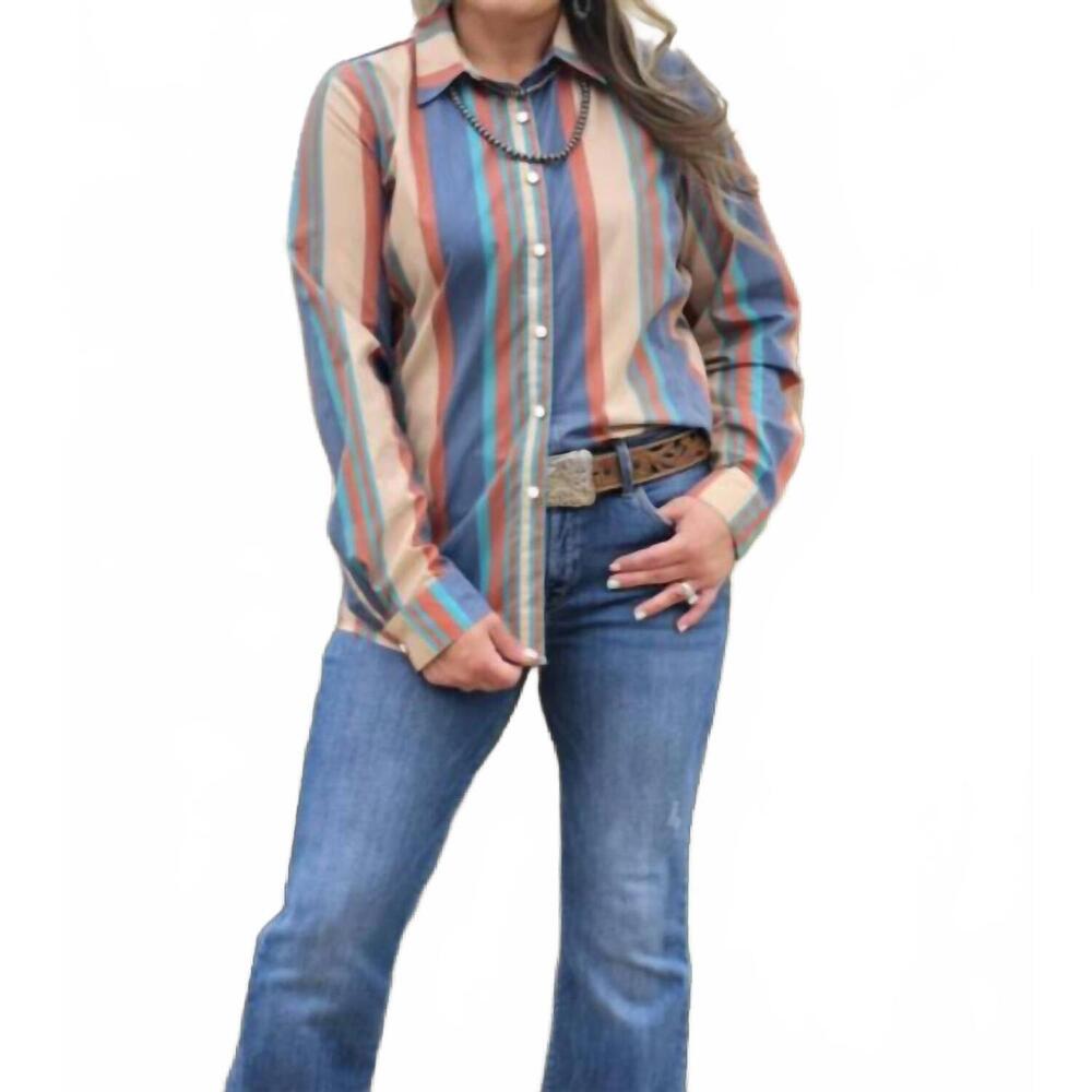 NEW STERLING KREEK til you can't button up shirt in multi